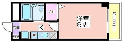バローレ住之江【4階】の間取り
