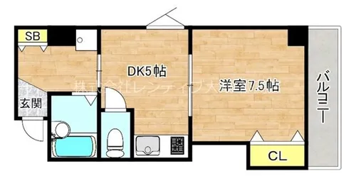 大阪府大阪市旭区高殿4丁目【マンション】の間取り