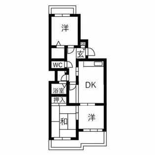 パークノヴァ貴船【2階】の間取り