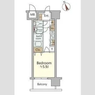 ジオエント福島野田レジデンス【12階】の間取り