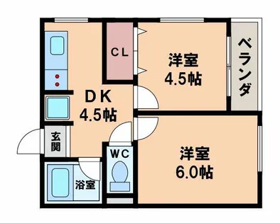 メゾンドール川上【2階】の間取り