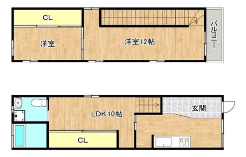 大阪府大阪市生野区勝山南3丁目【一戸建】の間取り
