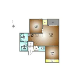 REGALEST SKY 志賀本通【1階】の間取り