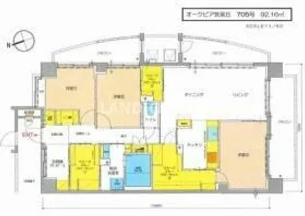 オークピア筑紫丘【7階】の間取り