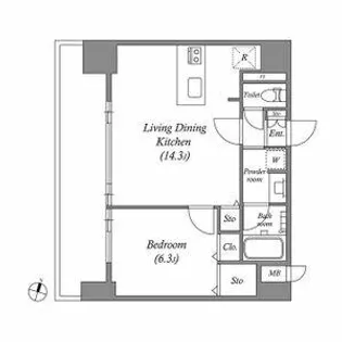 ファーストレジデンス栄【503号室】の間取り