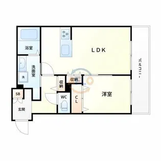 シャーメゾンshin-osaka west【2階】の間取り