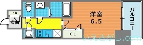 エスプレイス神戸ハーバーウエスト【1204号室】の間取り