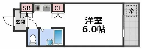エムロード玉造【4階】の間取り