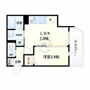 サンバレー柏里【2階】の間取り