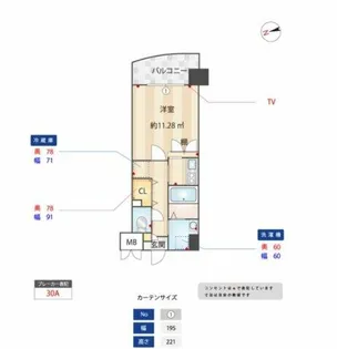 サムティ筥崎宮前【1階】の間取り