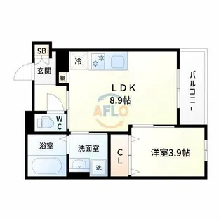 サンバレー柏里【3階】の間取り
