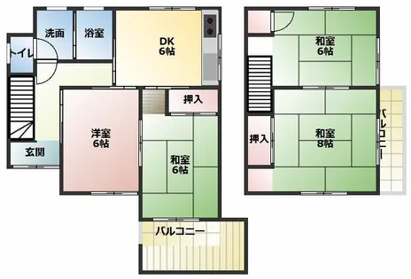 愛知県犬山市大字犬山字西平【一戸建】の間取り