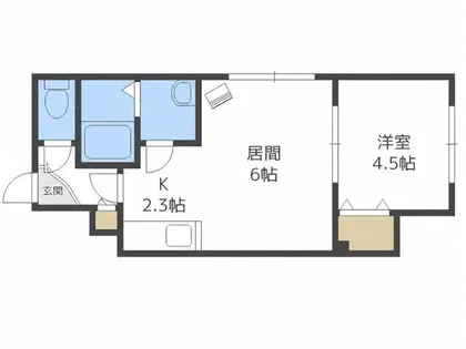 北悠館【101号室】の間取り