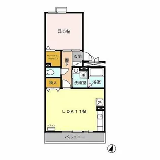 セジュール和幸 D【3階】の間取り