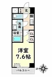 S-RESIDENCE桜本町awesome【14階】の間取り