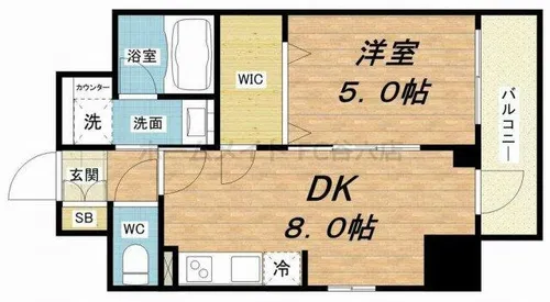 エステムコート北堀江【7階】の間取り