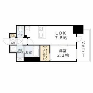 ファステート難波ミライズ【6階】の間取り