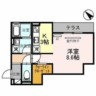 セレナヴィラ小阪W【2階】の間取り