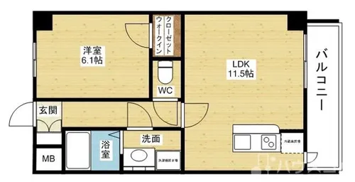 S-RESIDENCE新大阪駅前【7階】の間取り