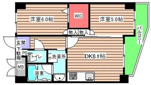 フェビエンローズ【4階】の間取り