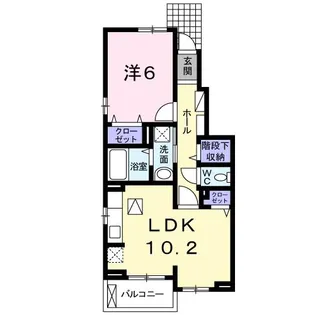 ヴィラカレントウエスト【1階】の間取り