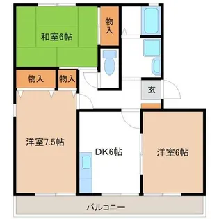 ユーミクラF2【202号室】の間取り