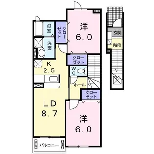 ブルック サイド【1階】の間取り