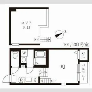 トリオネア千種【201号室】の間取り