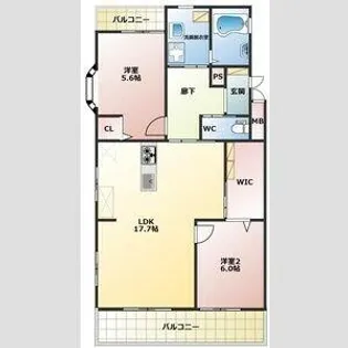 グレイスヒルカジノ【2階】の間取り