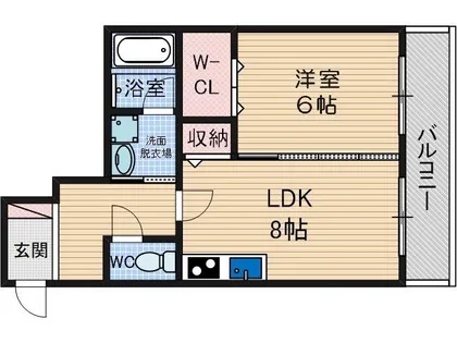 1LDKの間取り画像