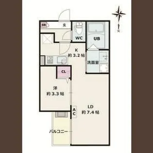 Jack umateⅠ【2階】の間取り