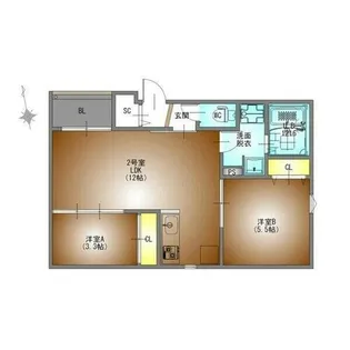 REGALEST SKY 志賀本通【2階】の間取り