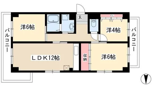 グリーンコーポ千代田【901号室】の間取り