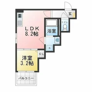 クラール川名【1階】の間取り