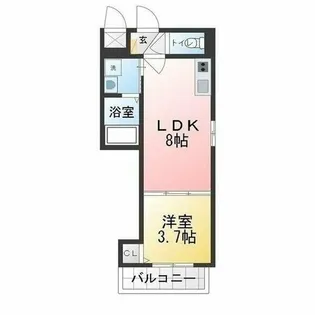 クラール川名【2階】の間取り