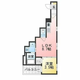 クラール川名【2階】の間取り