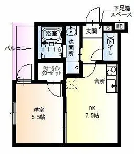 大阪府大阪市住吉区苅田9丁目【アパート】の間取り