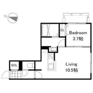 リーサ苗穂駅前【1階】の間取り