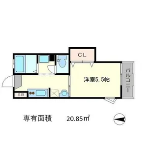 MiO聖護院【2階】の間取り