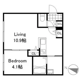 リーサ苗穂駅前【5階】の間取り