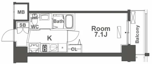 TLRレジデンス本町WEST【12階】の間取り