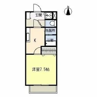 サンシティ栄生【7階】の間取り