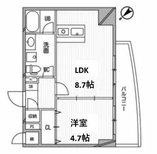 インボイス難波南レジデンス【3階】の間取り