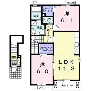 カーサKeiⅢ【2階】の間取り