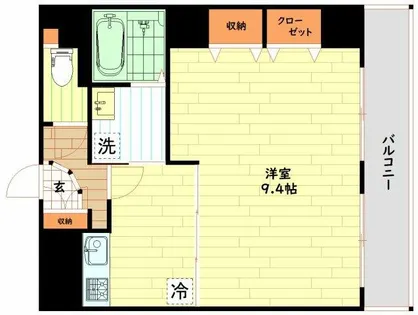 大阪府大阪市中央区瓦町3丁目【マンション】の間取り