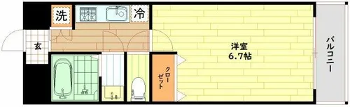 大阪府大阪市都島区片町2丁目【マンション】の間取り