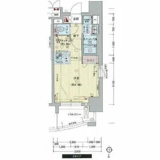 プレサンス泉アーバンゲート【6階】の間取り