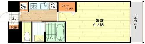 大阪府大阪市浪速区下寺3丁目【マンション】の間取り