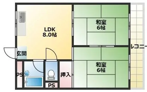 兵庫県尼崎市尾浜町1丁目【マンション】の間取り