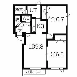 ルピナス・ティーコート【4階】の間取り